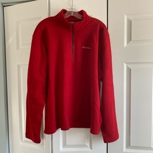 Men’s Eddie Bauer Fleece 1/4 Zip pullover.